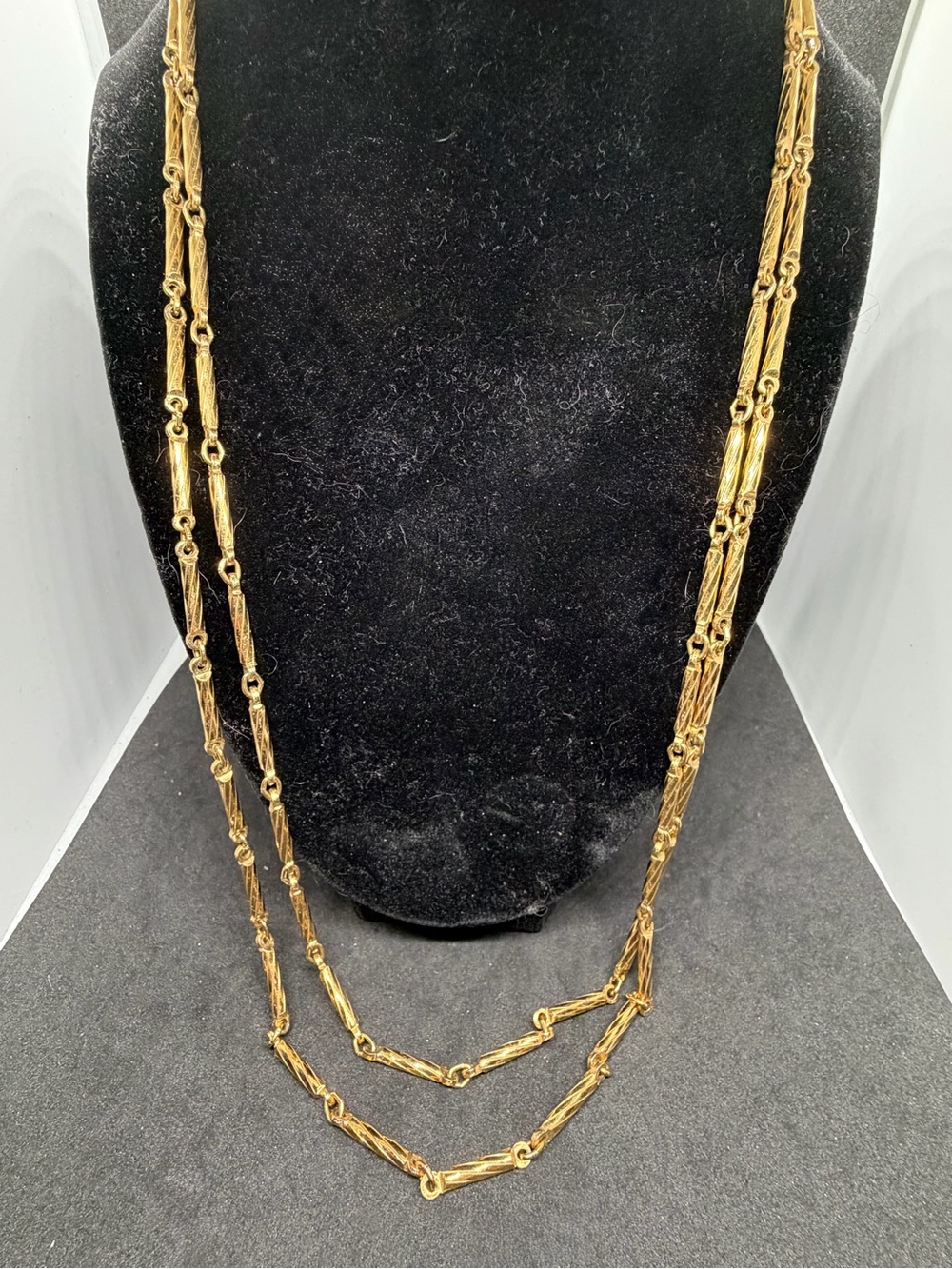 Monet Gold-Tone Link Necklace 27” Long
